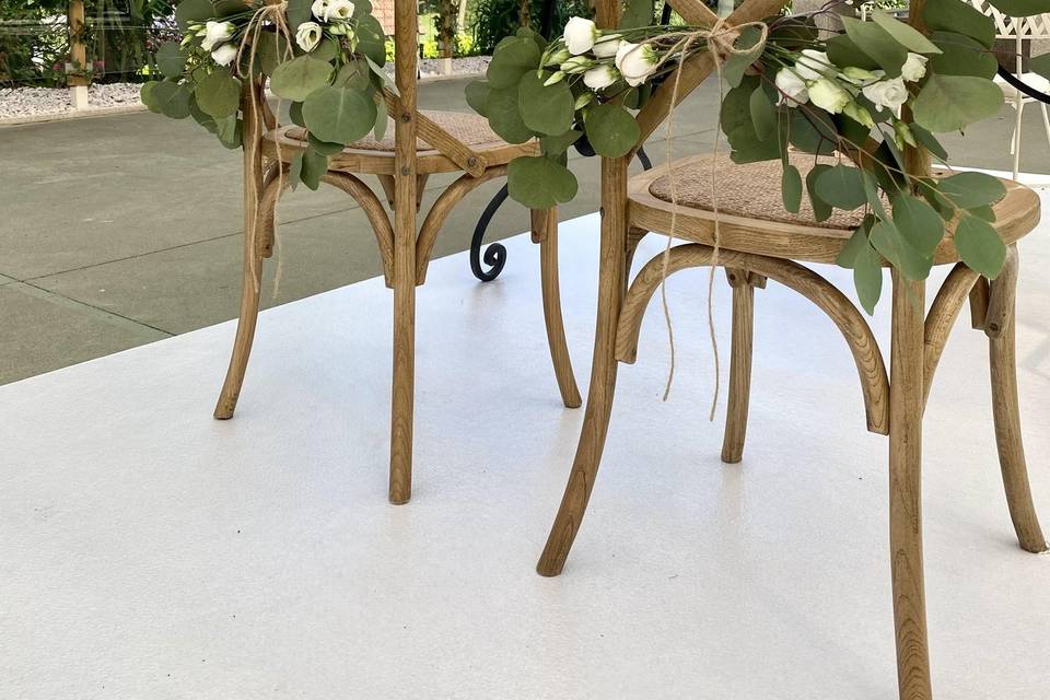 Cerimónia - cadeiras noivos