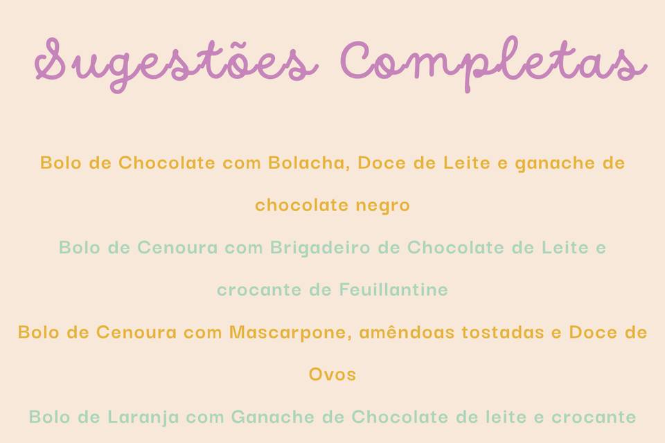 Bolos personalizados