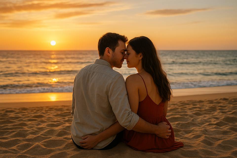 Casal em lua de mel