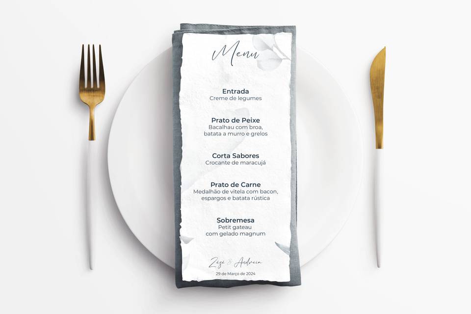 Menu casamento