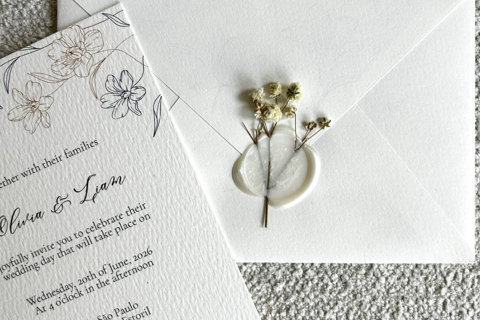Card and sealed enveloppe