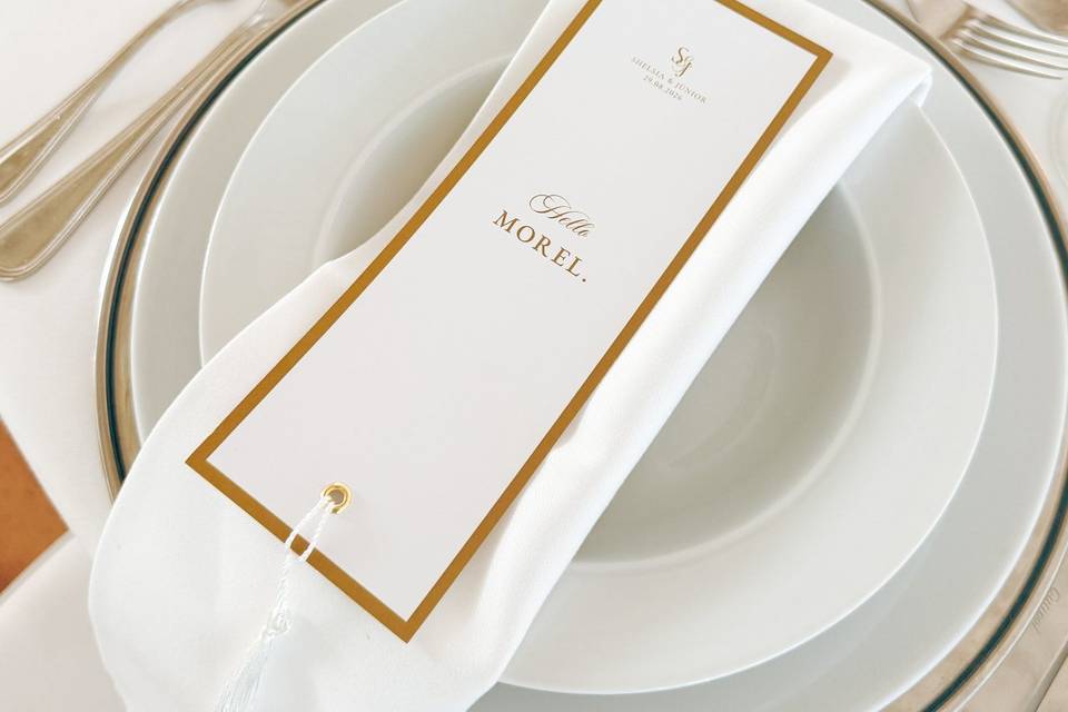 Menus com marcadores de lugar