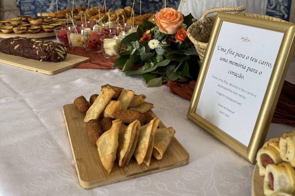 Receção à porta da igreja