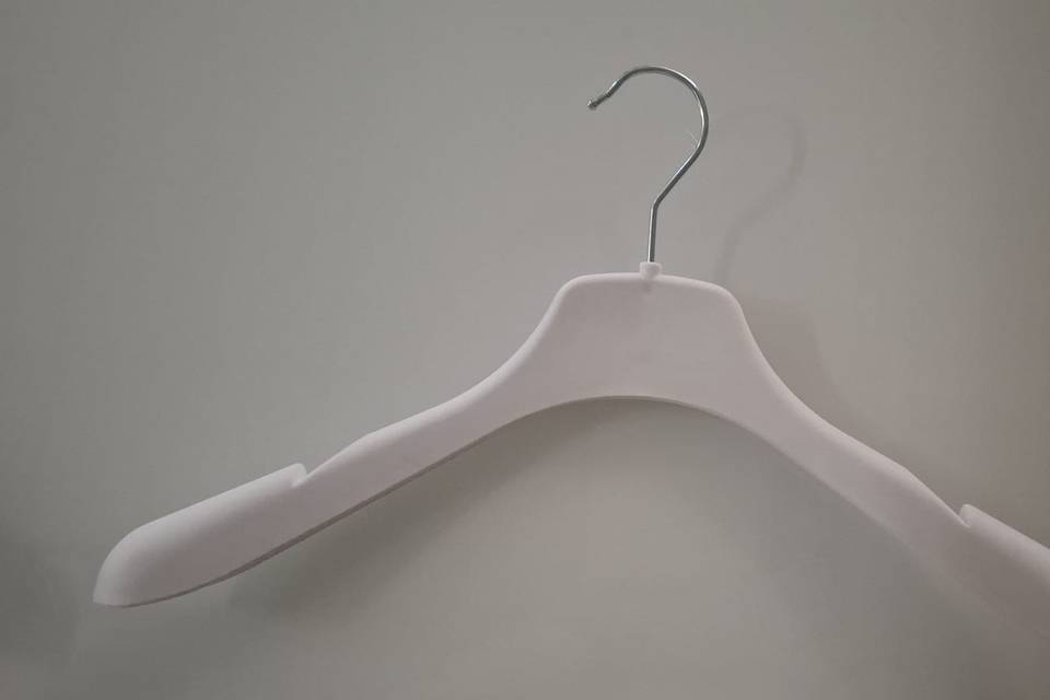 Cabide Veludo Branco
