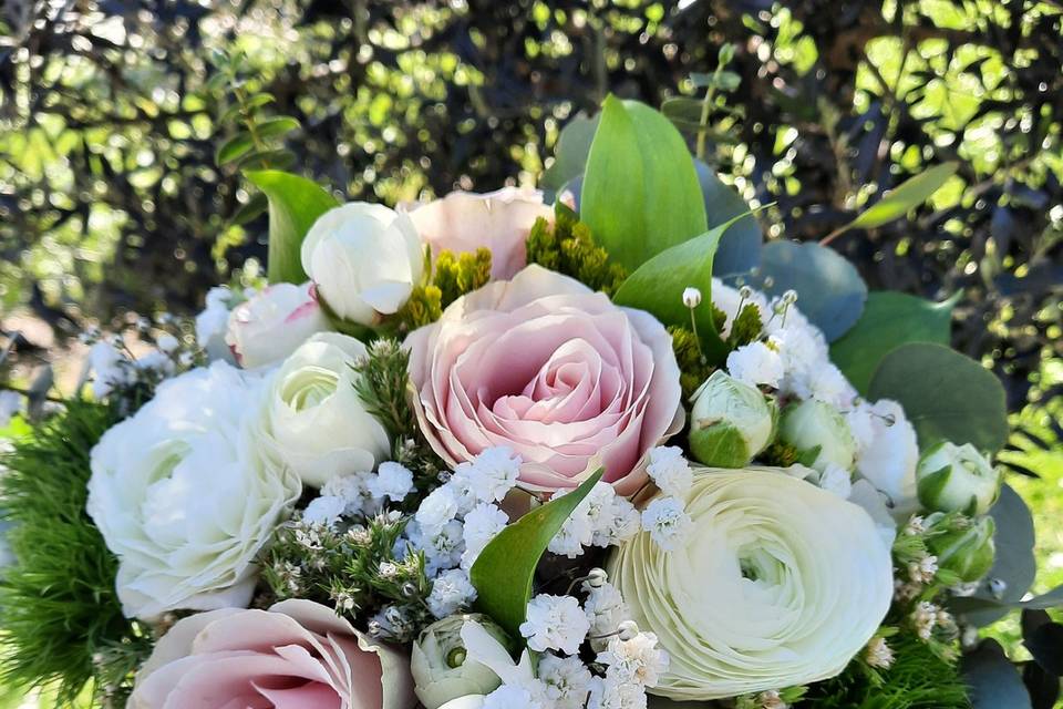 Bouquet Rosa e branco