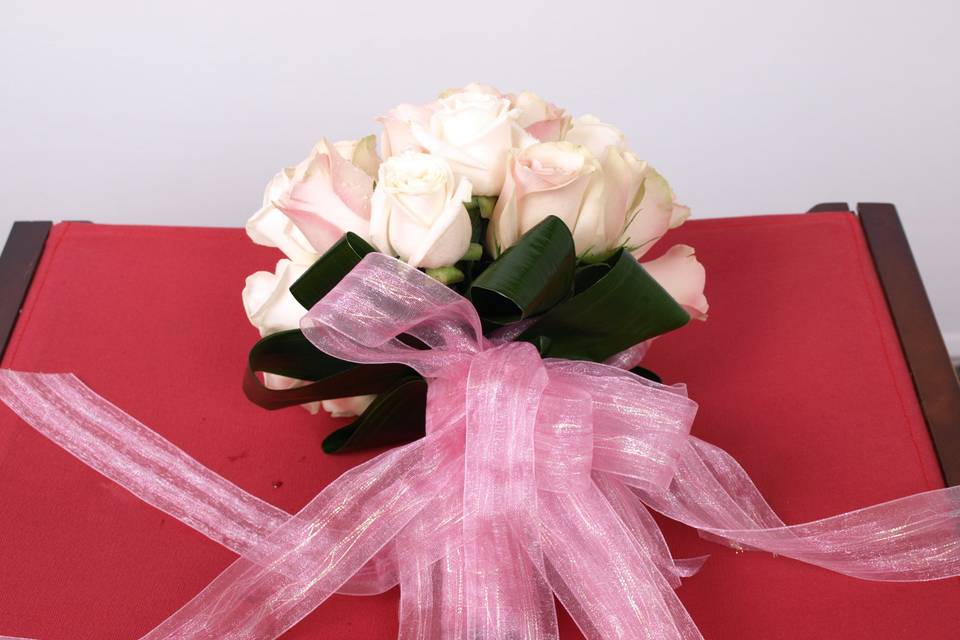 Bouquet noiva laço rosa