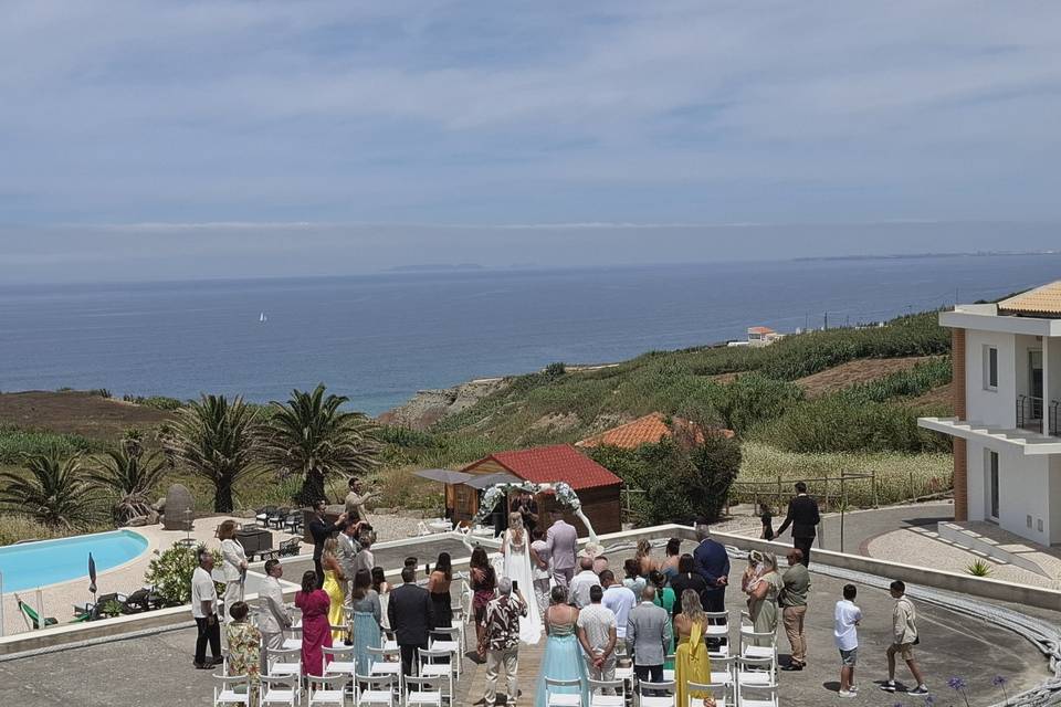 Casamento com vista mar