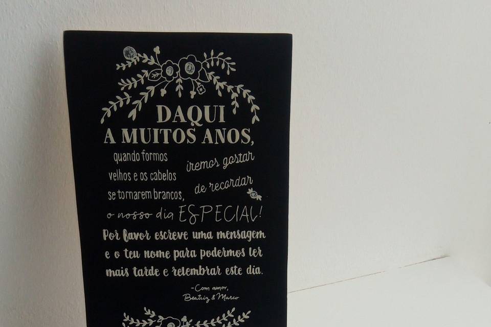 Livro honra A5 com quadro