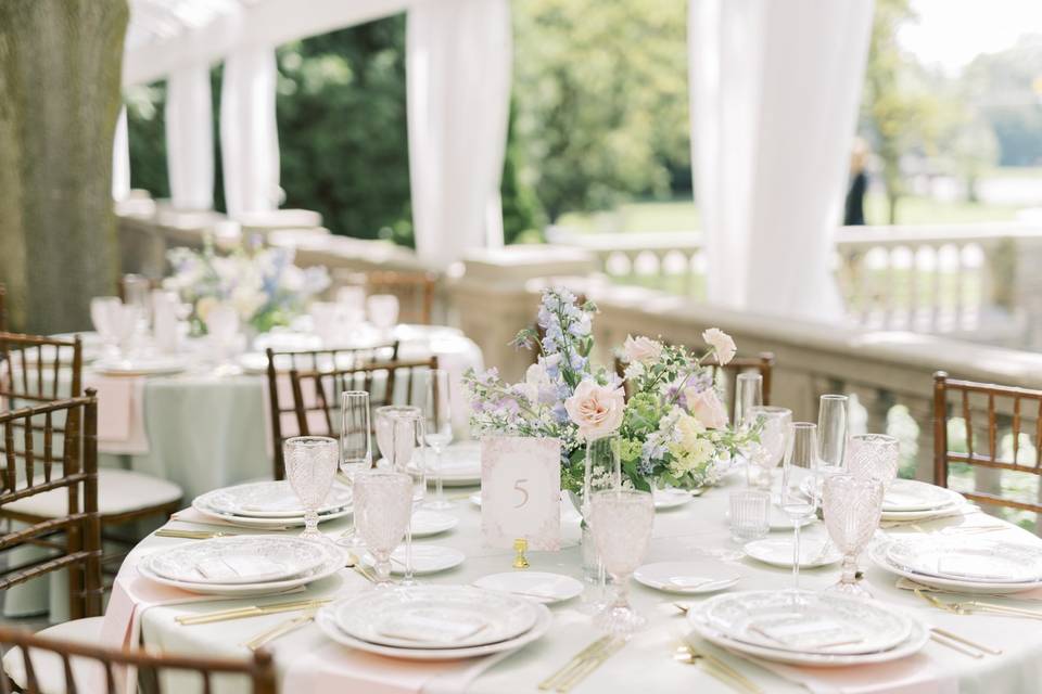 Green aqua tiles - place cards