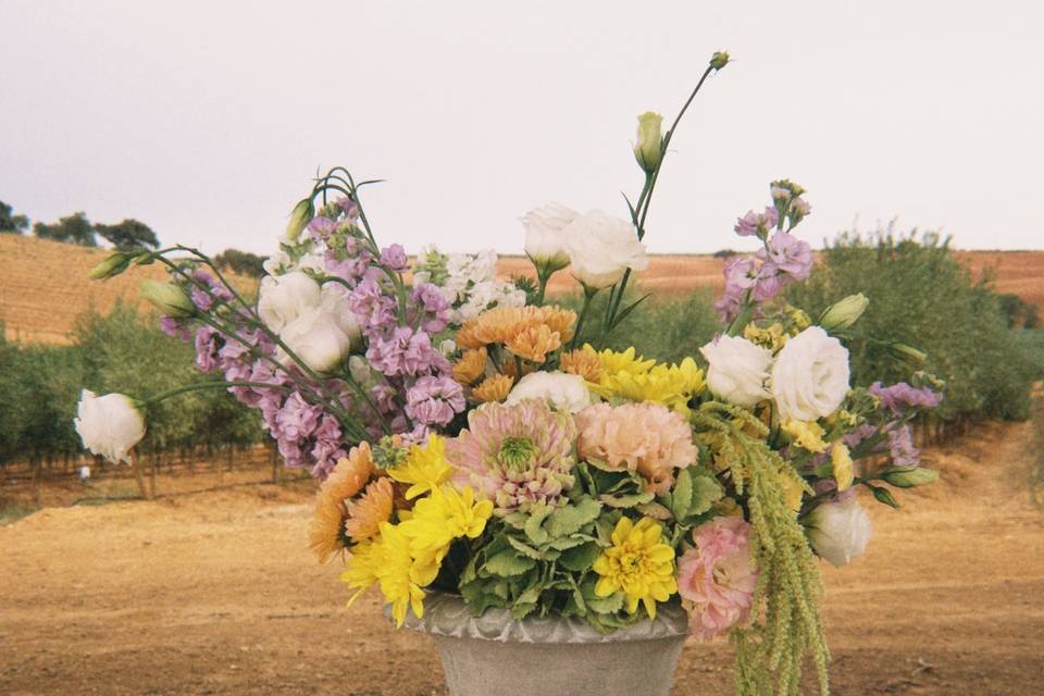 Flores em tons pastel