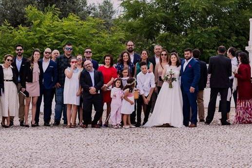 Foto de grupo no casamento