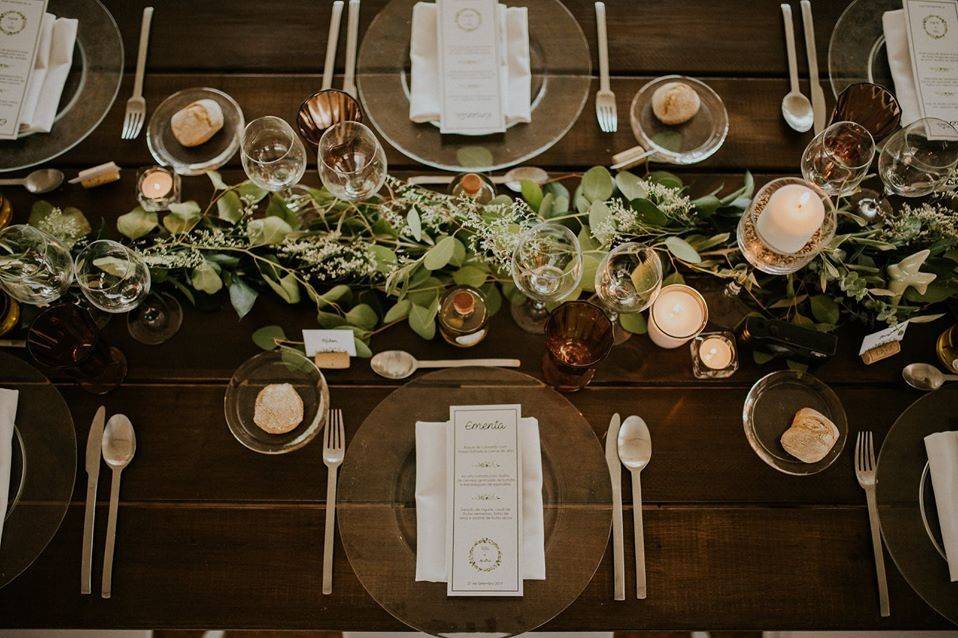 Detalhes mesa de convidados
