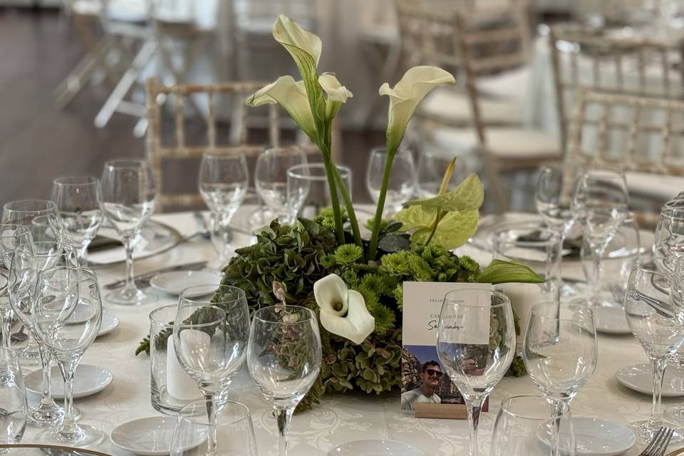 Centros de mesa e marcadores