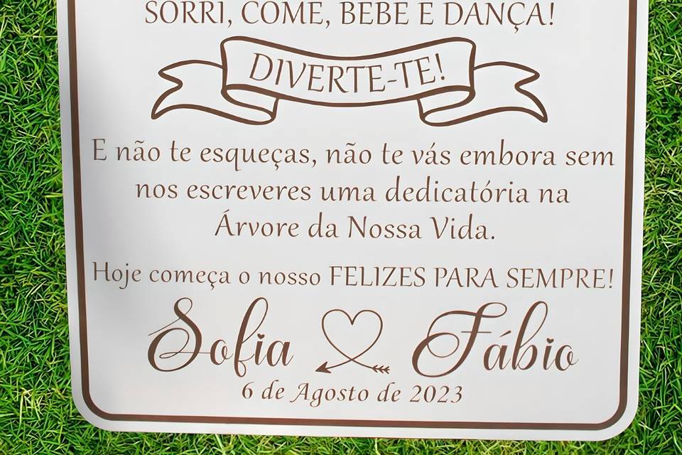 Placa de Casamento