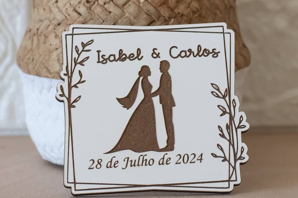 Lembrança casamento c/íman