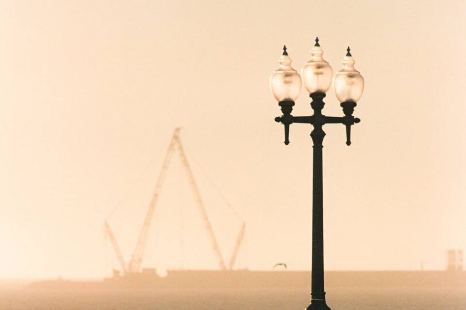 Foz Beach Location at Sunset