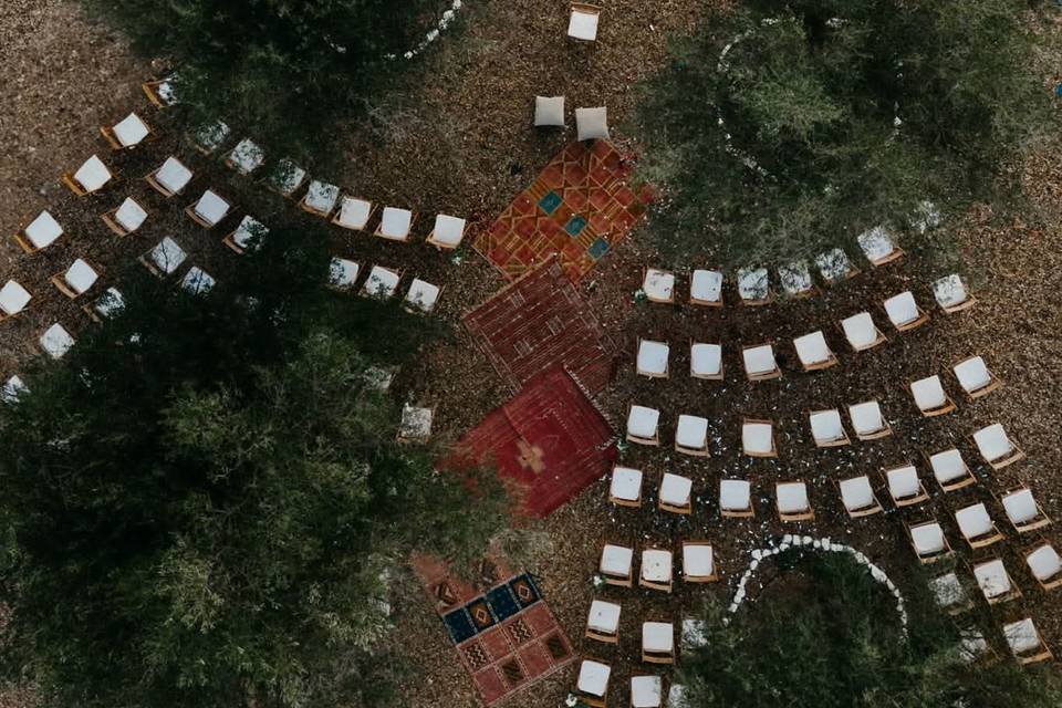 Vista aérea ceremonia