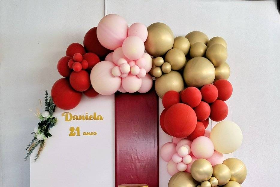 Decoração de mesa de bolo