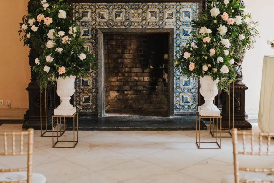 Indoor wedding ceremony