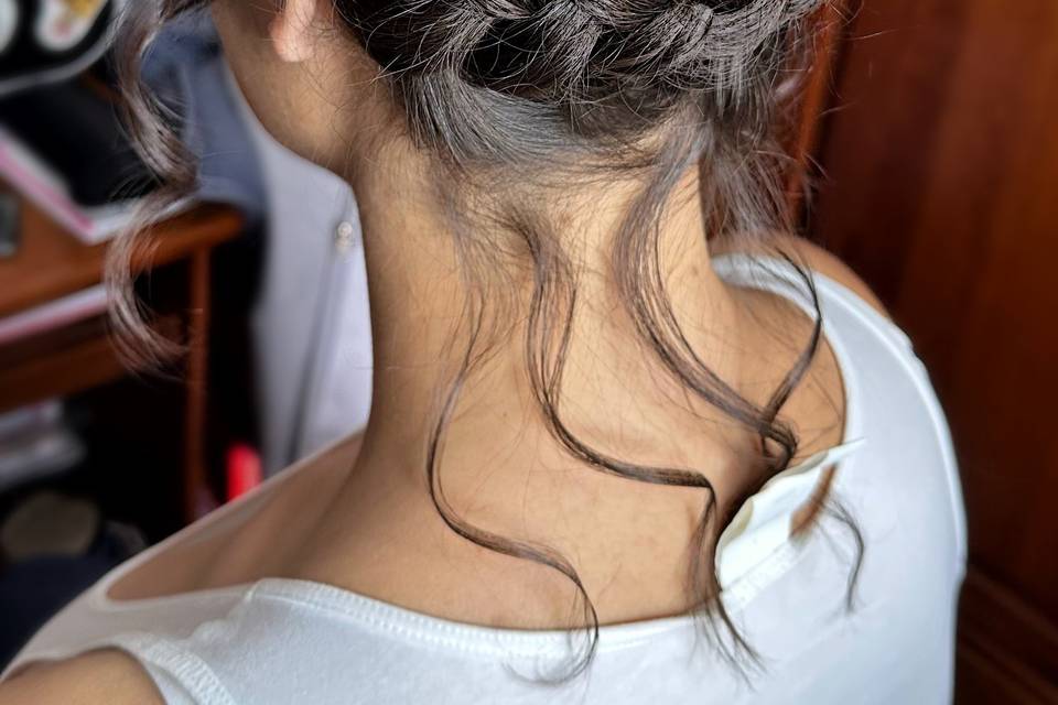 Penteado da noiva Inês