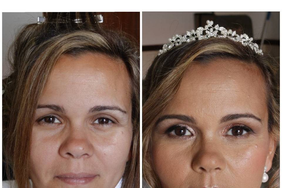 Antes e depois - dia da prova