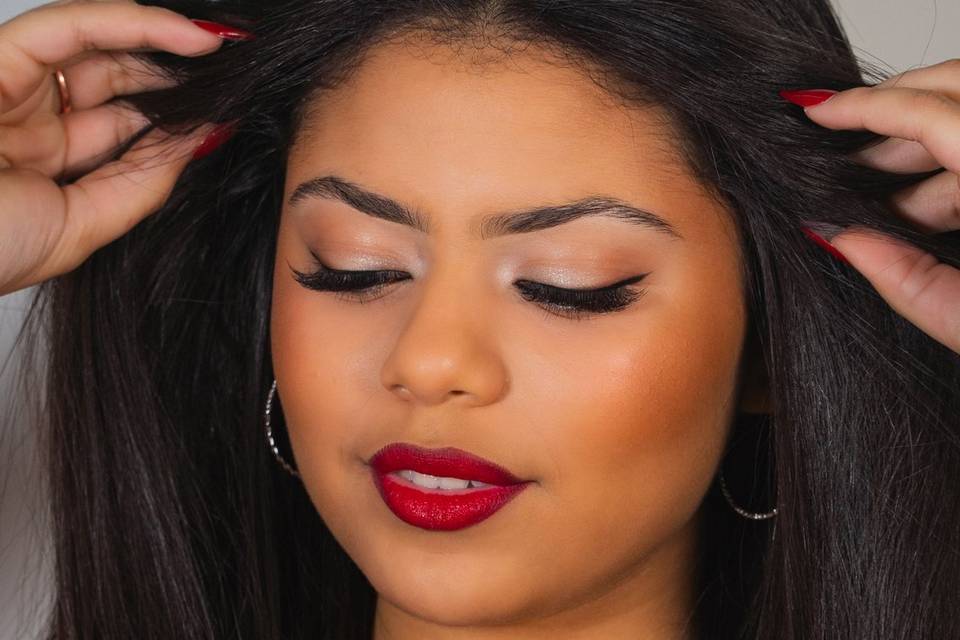 Noiva batom vermelho