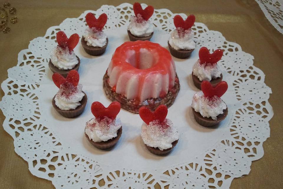 Mini cupcakes - coração