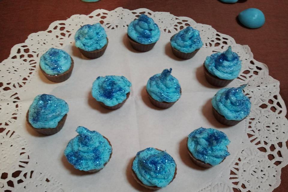 Mini cupcakes - azul