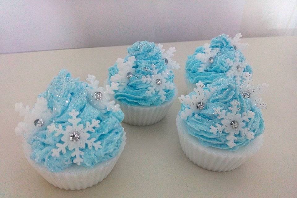Cupcakes flocos de neve