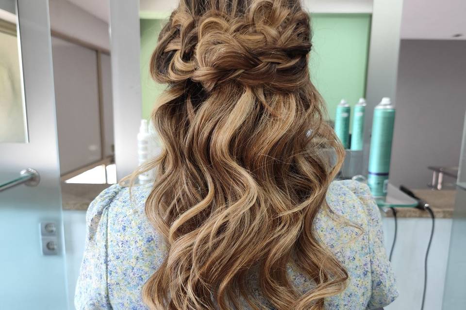 Preso com trança e ondas