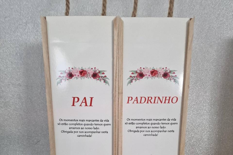 Lembrança de Pais /padrinhos