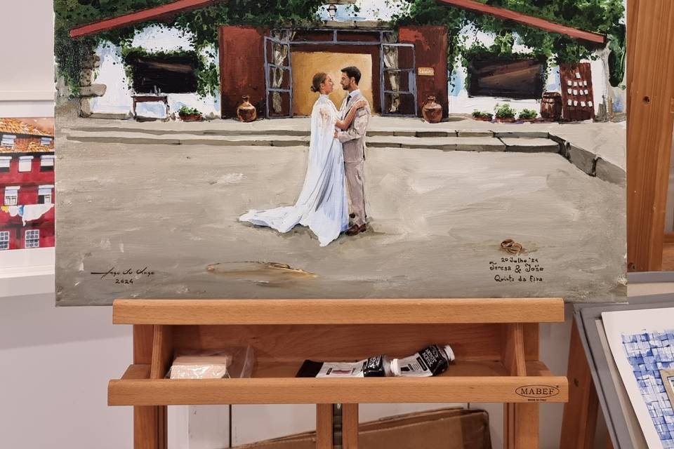 Pintado ao vivo em casamento