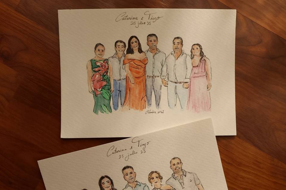 Ilustrações de convidados