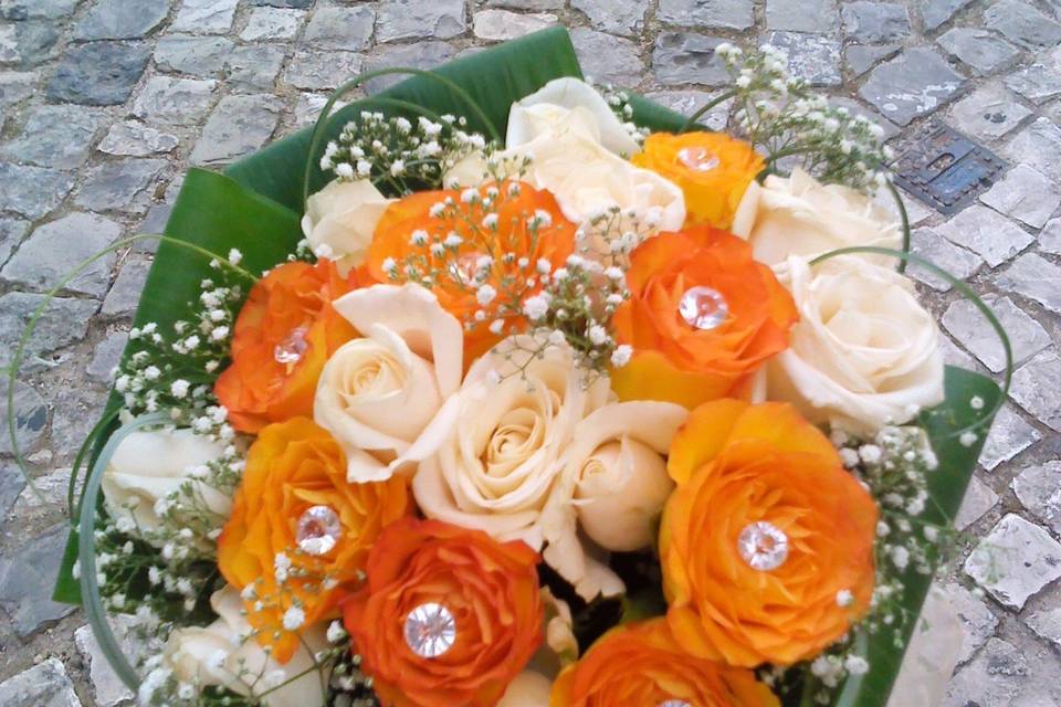 Bouquet de noiva laranja
