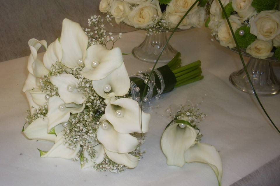 Bouquet de noiva e lapela
