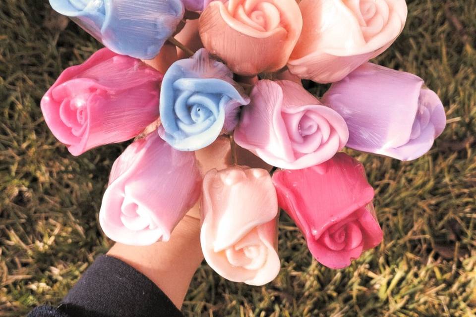 Rosas em sabonete