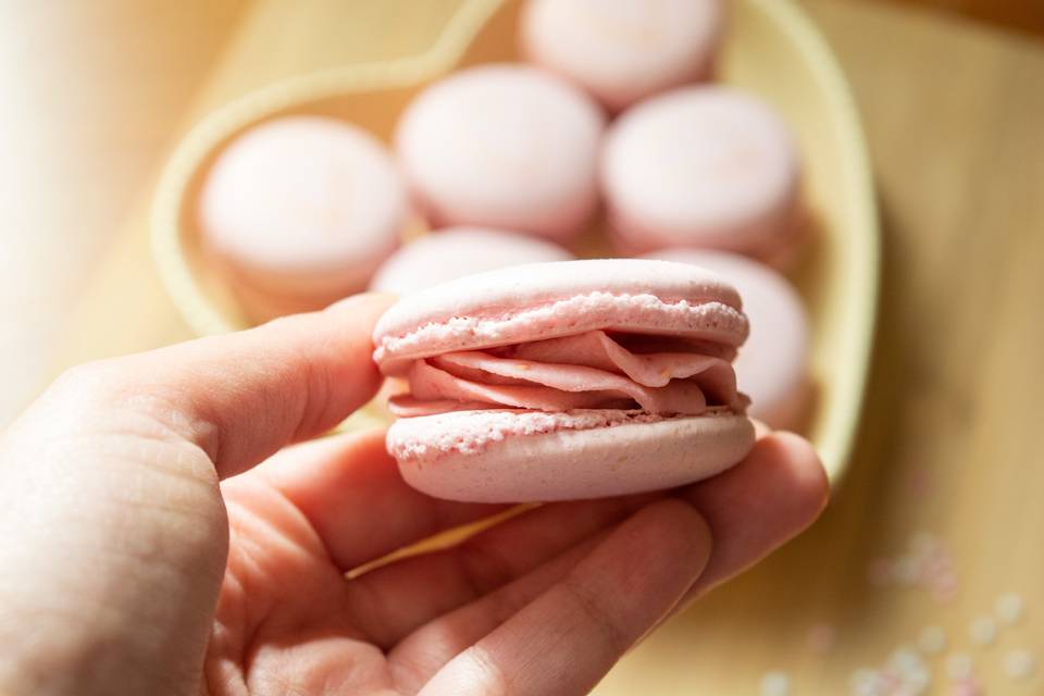 Macaron de framboesa