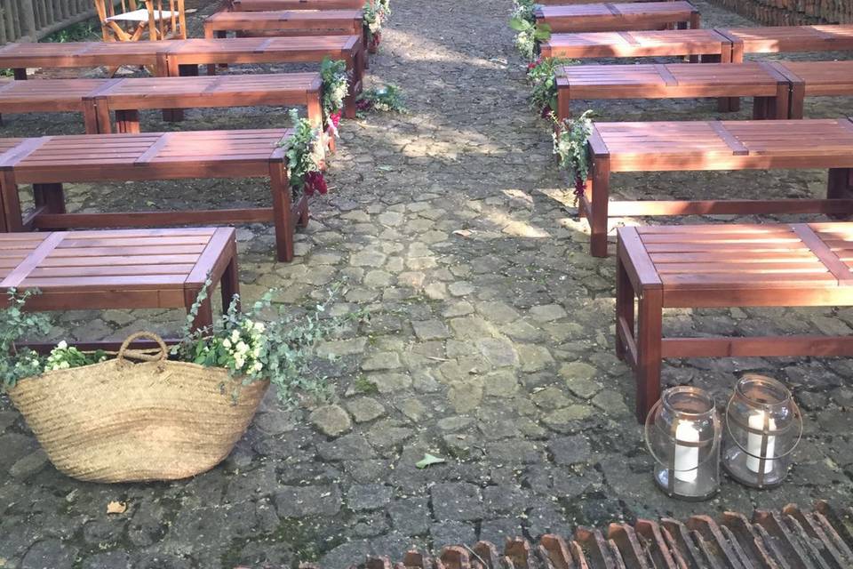 Altar casamento campestre