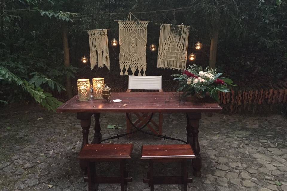 Altar casamento campestre