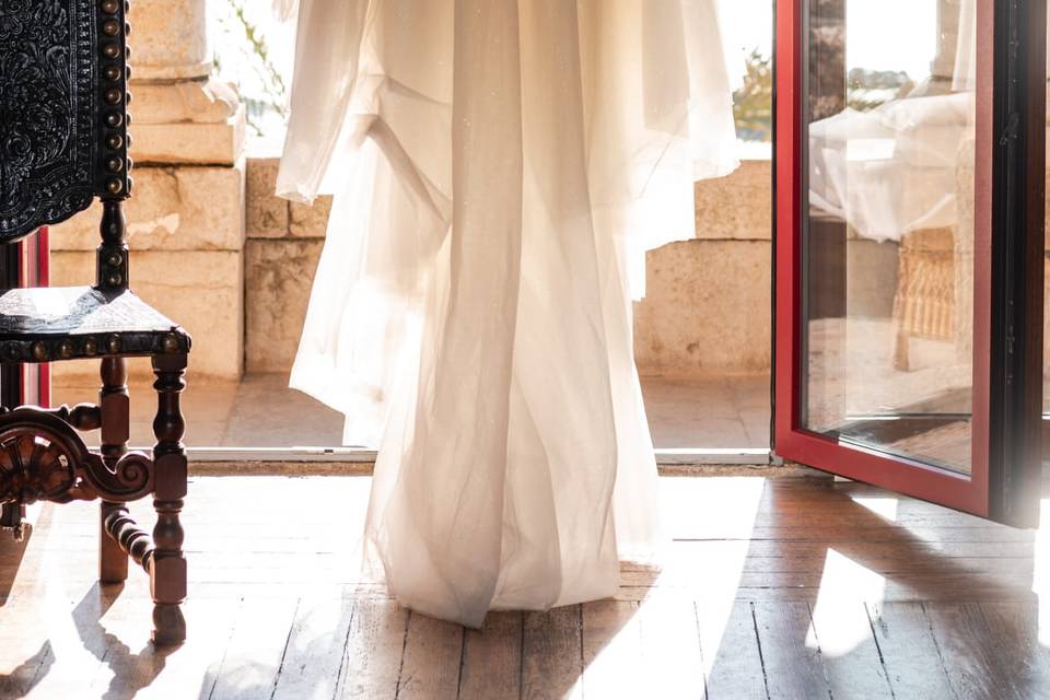 From your dress