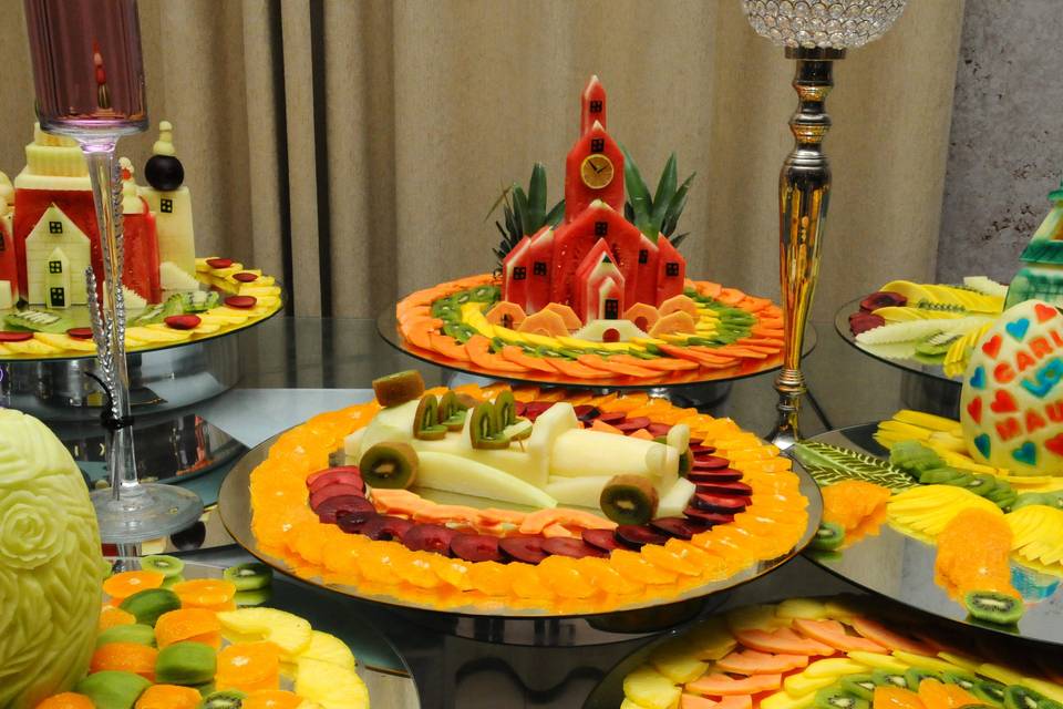 Fruta com decoração