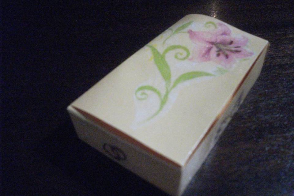 Caixa rectangular flor