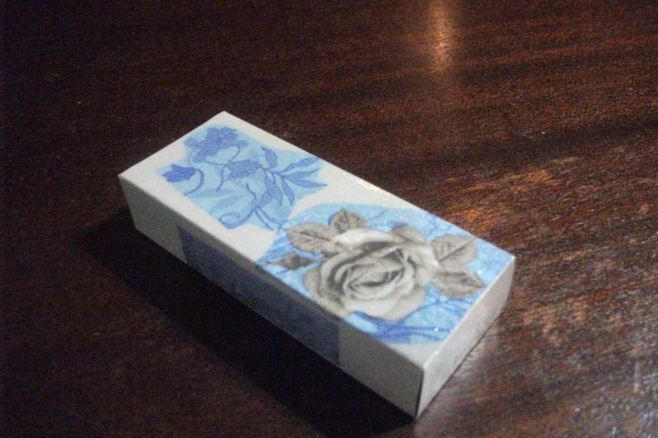 Caixa rectangular flor