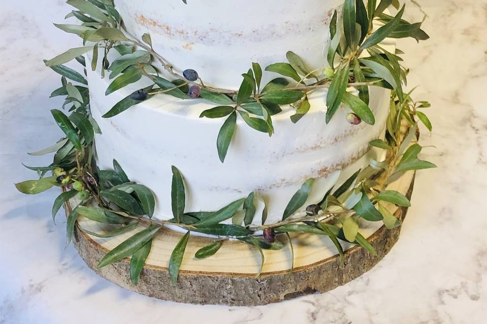 Olive wedding cake