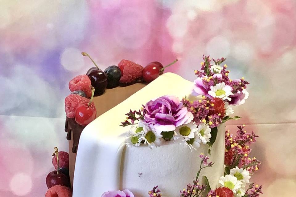 Chocolate and Flowers Cake