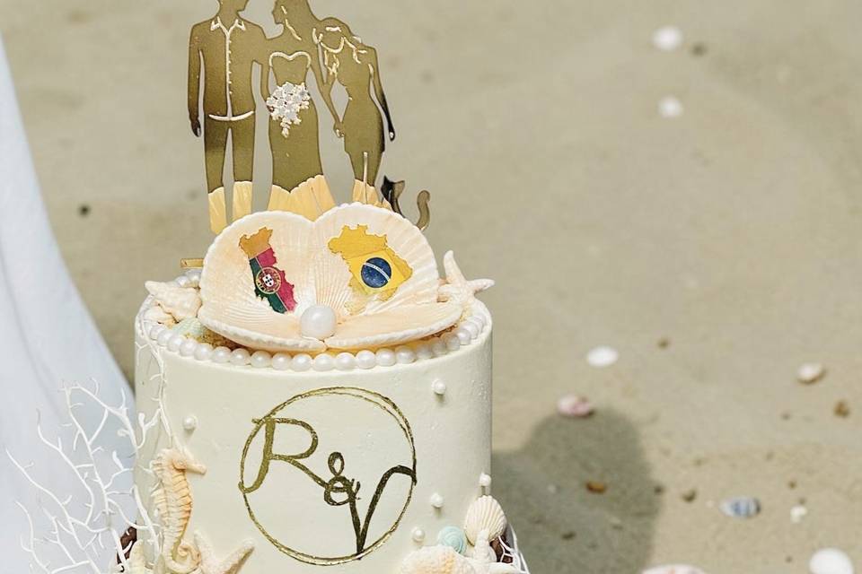 Sea Travel Wedding Cake
