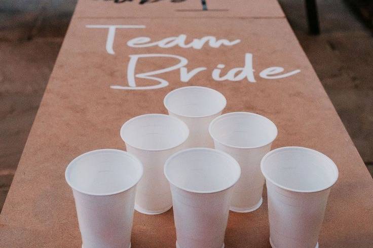 Wedding beer pong