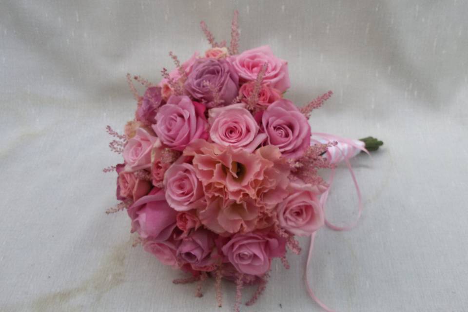 Bouquet de noiva com rosas