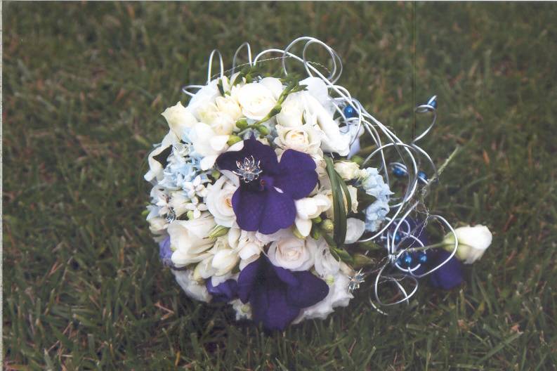 Bouquet de noiva orquidea azul