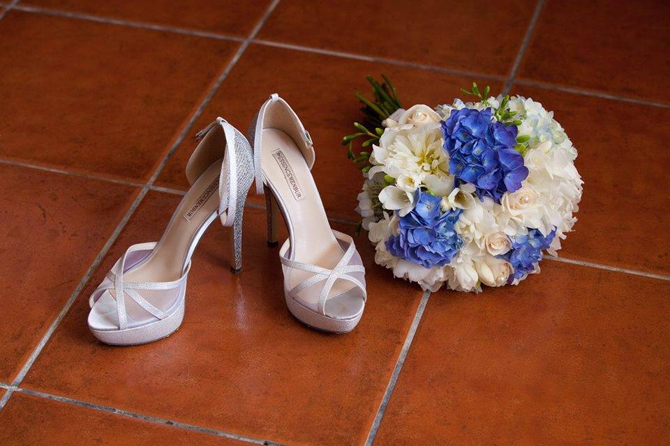 Bouquet de noiva com hortenses